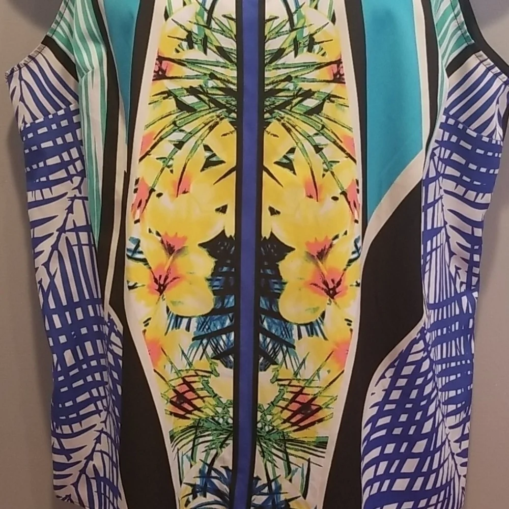 Apt 9 Womans floral print tank top Size 1X - Picture 2 of 6